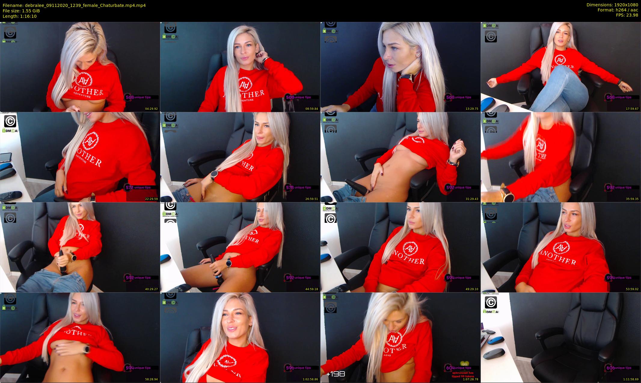 debralee — 77 minute Chaturbate female cam show recording, 1080p, Nov 9, 2020