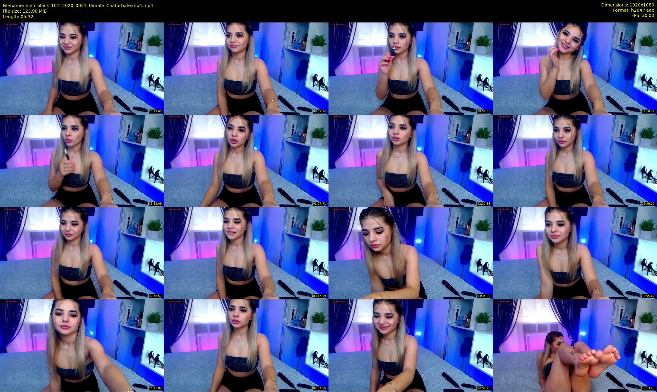 elen_black — 6 minute Chaturbate female cam show recording, 1080p, Nov 10, 2020