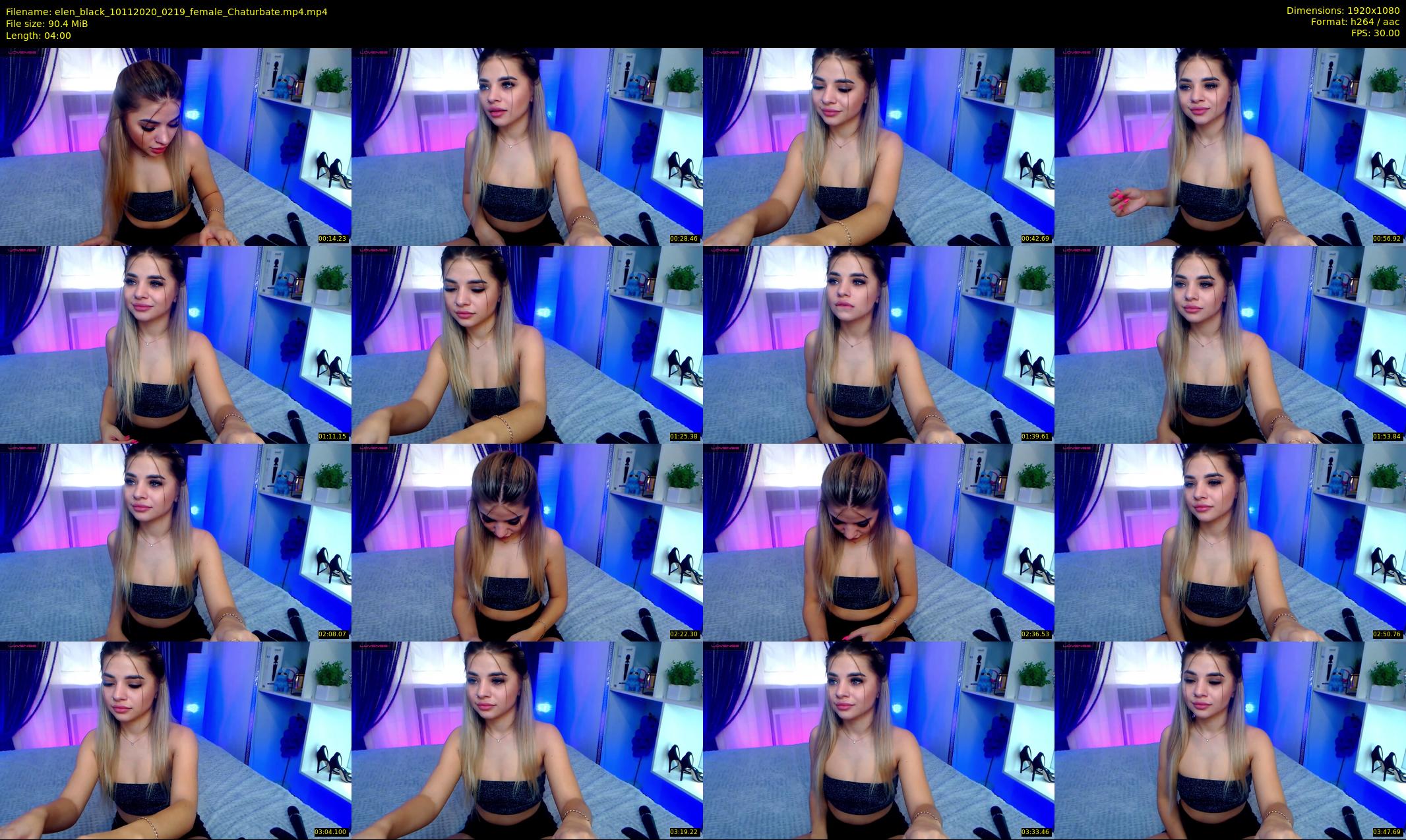 elen_black — 4 minute Chaturbate female cam show recording, 1080p, Nov 10, 2020