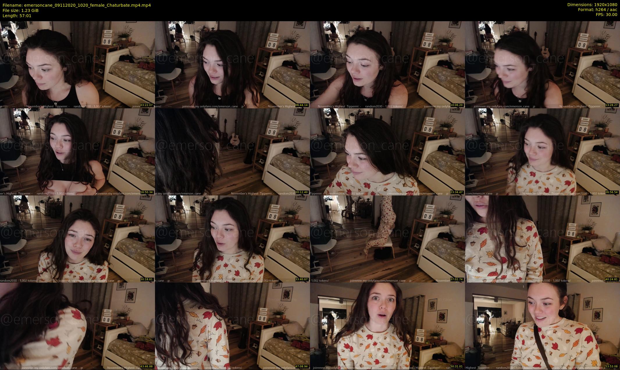 emersoncane — 58 minute Chaturbate female cam show recording, 1080p, Nov 9, 2020