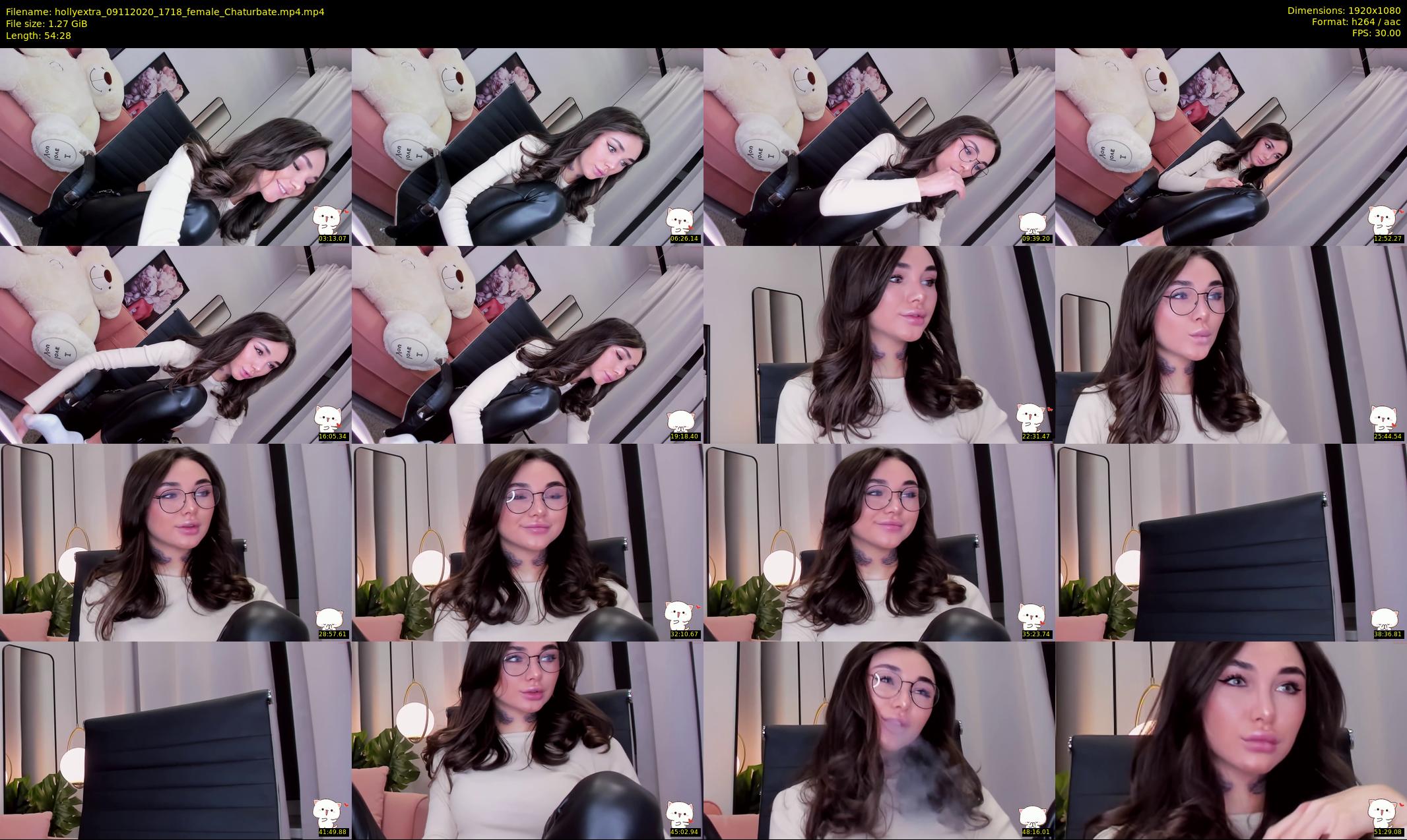hollyextra — 55 minute Chaturbate female cam show recording, 1080p, Nov 9, 2020