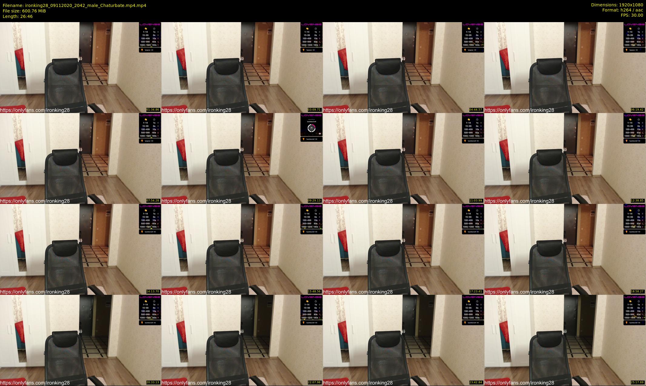 ironking28 — 27 minute Chaturbate male cam show recording, 1080p, Nov 9, 2020