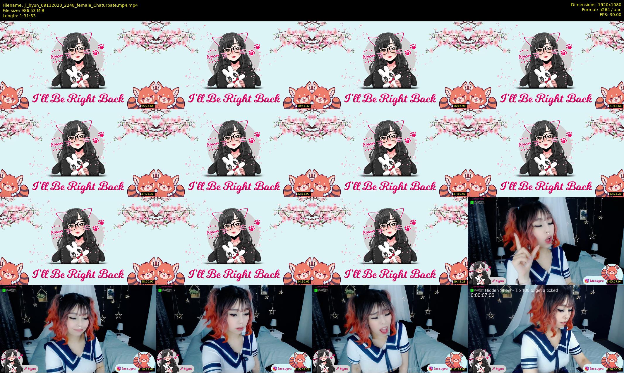 ji_hyun — 92 minute Chaturbate female cam show recording, 1080p, Nov 9, 2020