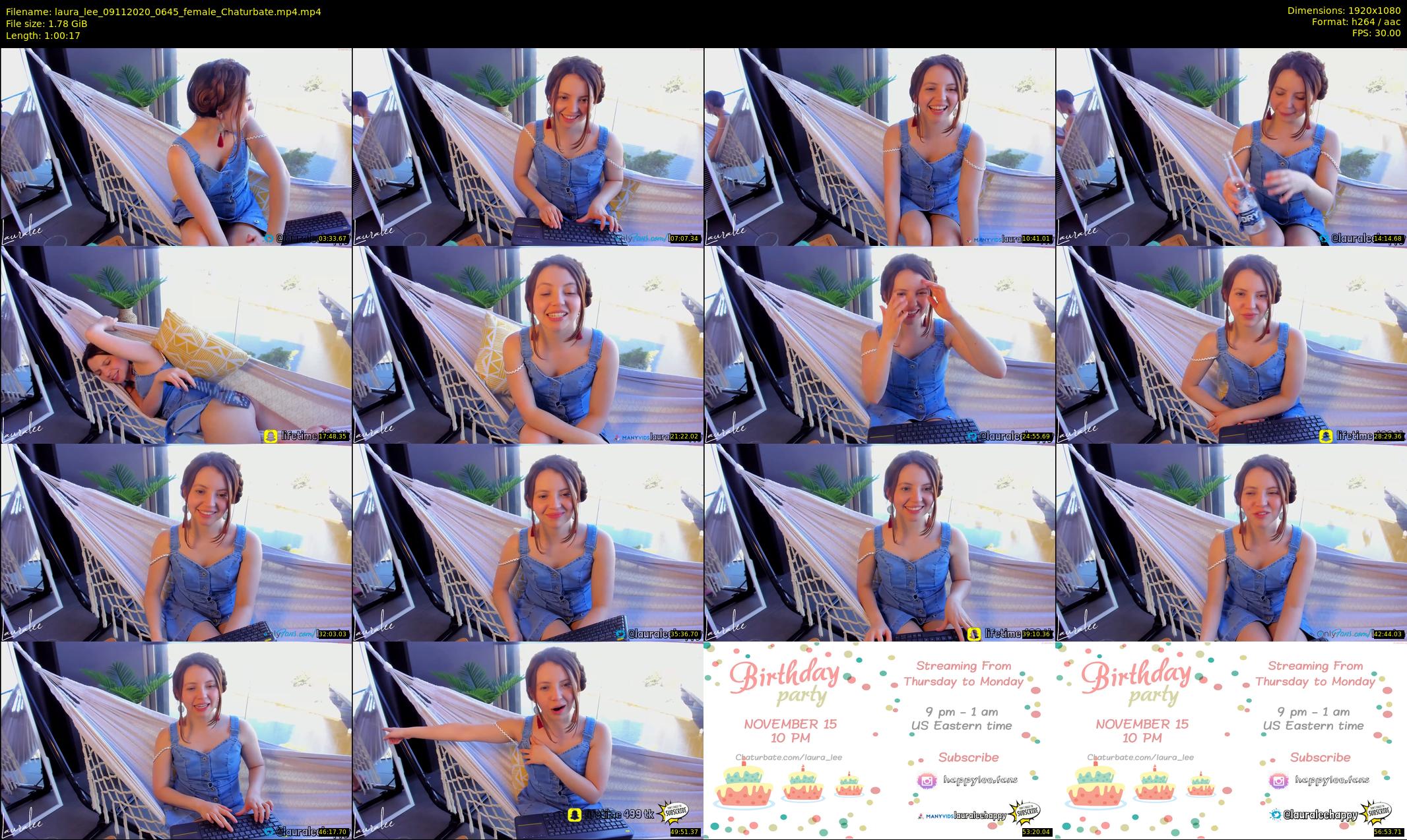 laura_lee — 61 minute Chaturbate female cam show recording, 1080p, Nov 9, 2020
