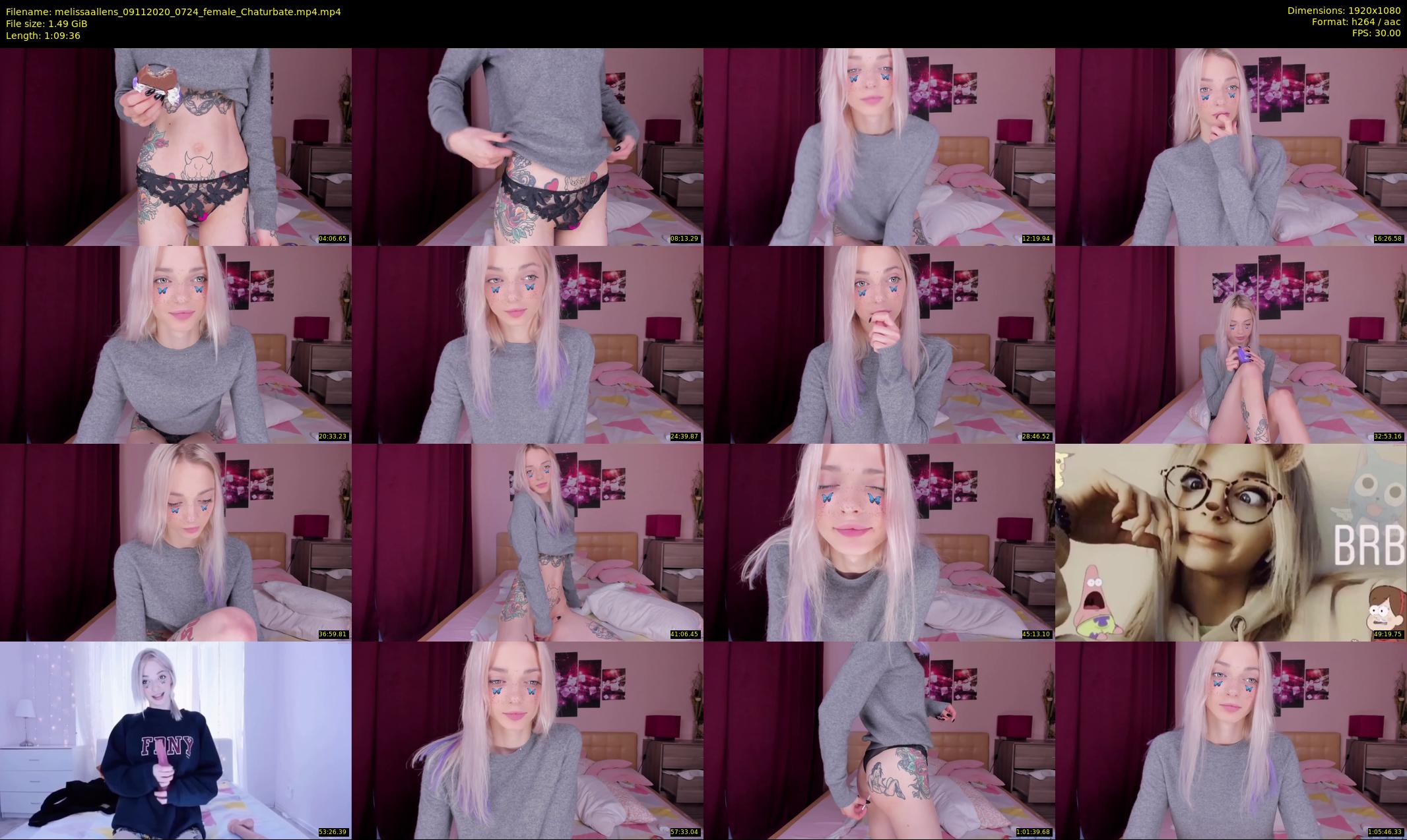 melissaallens — 70 minute Chaturbate female cam show recording, 1080p, Nov 9, 2020
