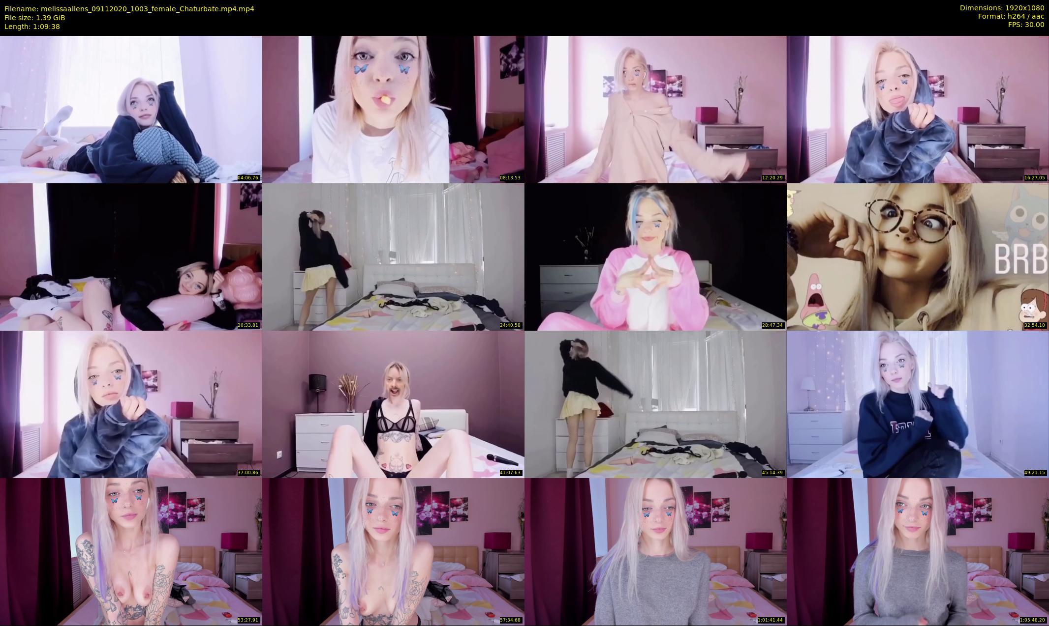 melissaallens — 70 minute Chaturbate female cam show recording, 1080p, Nov 9, 2020