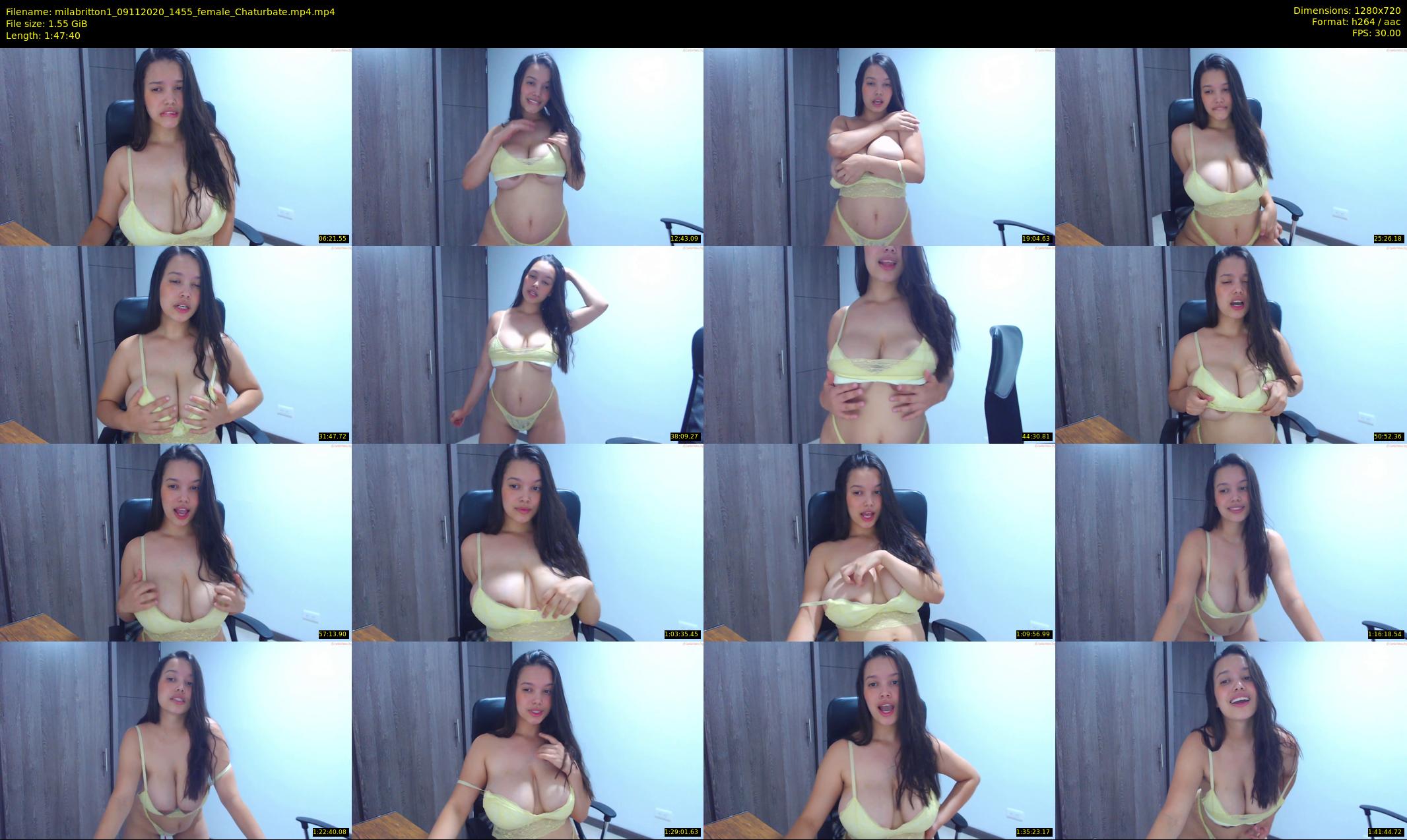 milabritton1 — 108 minute Chaturbate female cam show recording, 720p, Nov 9, 2020