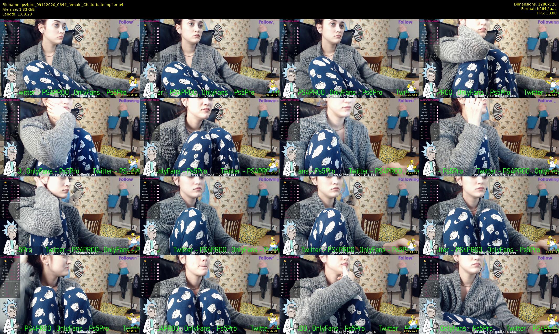 ps4pro — 70 minute Chaturbate female cam show recording, 720p, Nov 9, 2020
