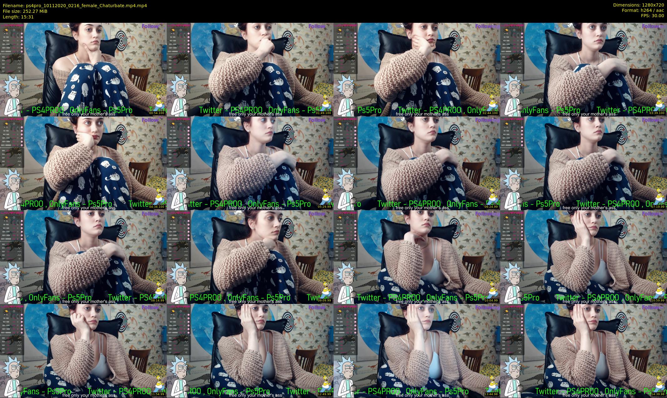 ps4pro — 16 minute Chaturbate female cam show recording, 720p, Nov 10, 2020