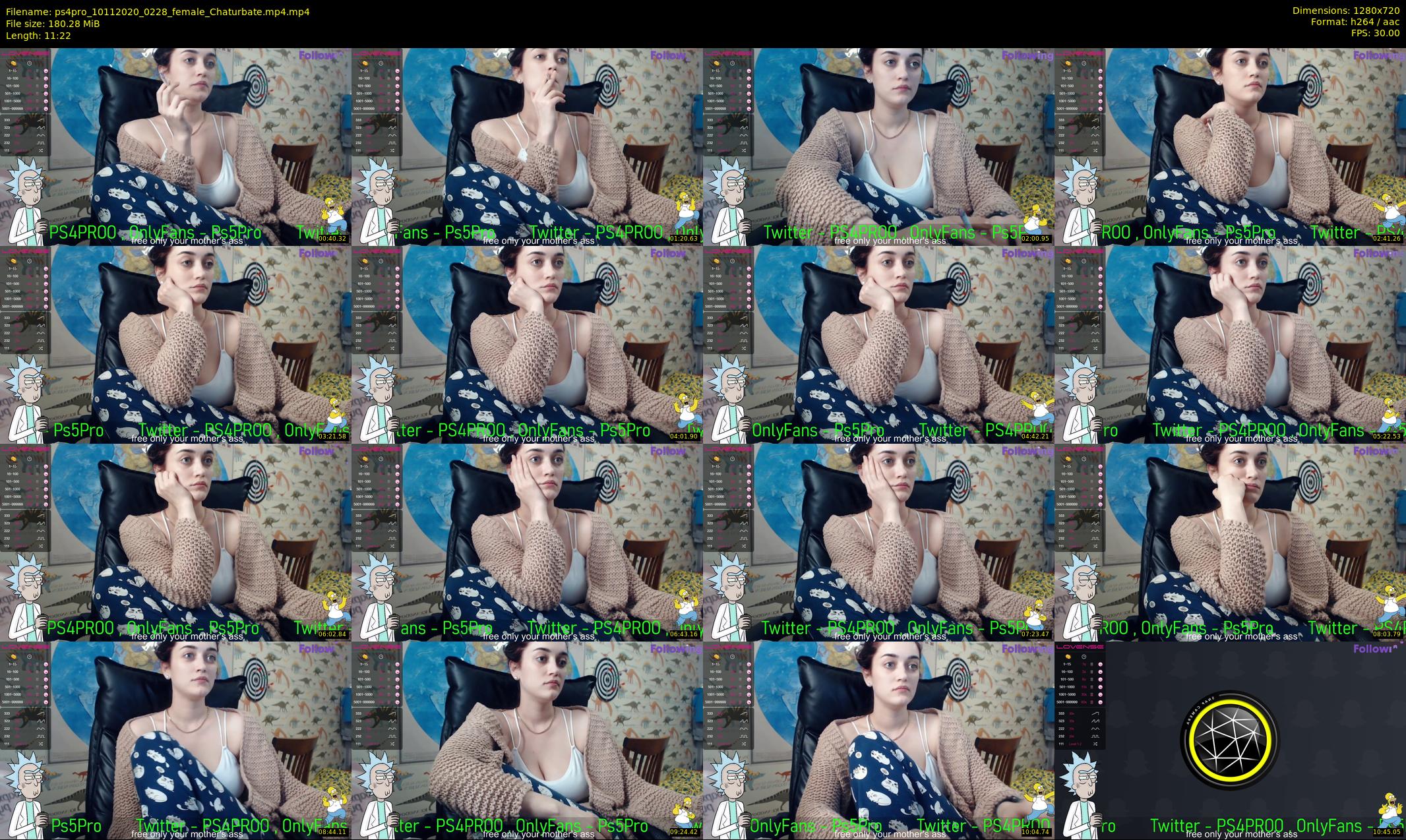 ps4pro — 12 minute Chaturbate female cam show recording, 720p, Nov 10, 2020