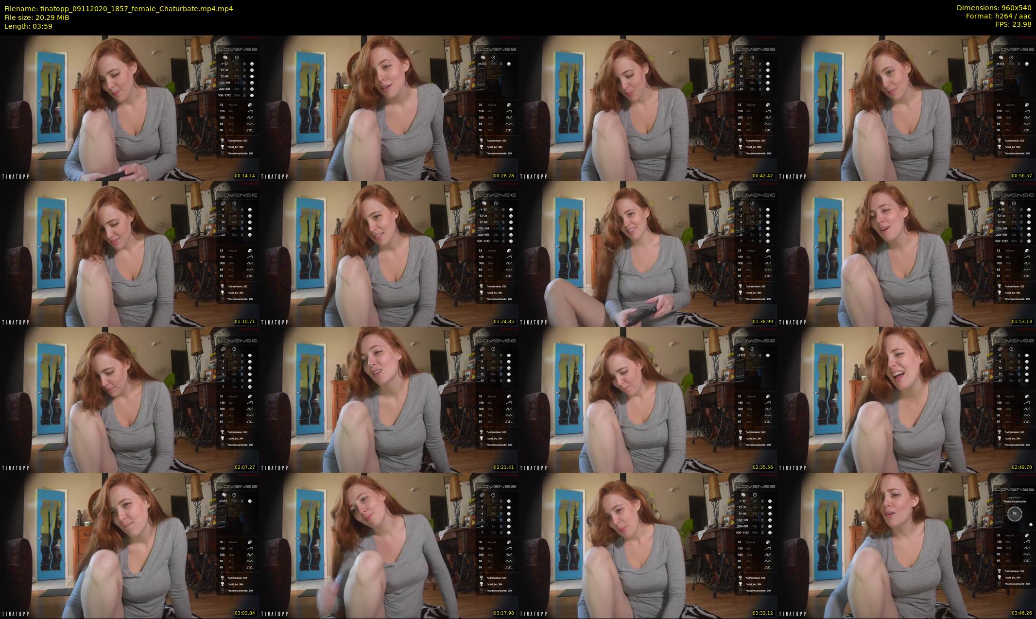 tinatopp — 4 minute Chaturbate female cam show recording, 480p, Nov 9, 2020