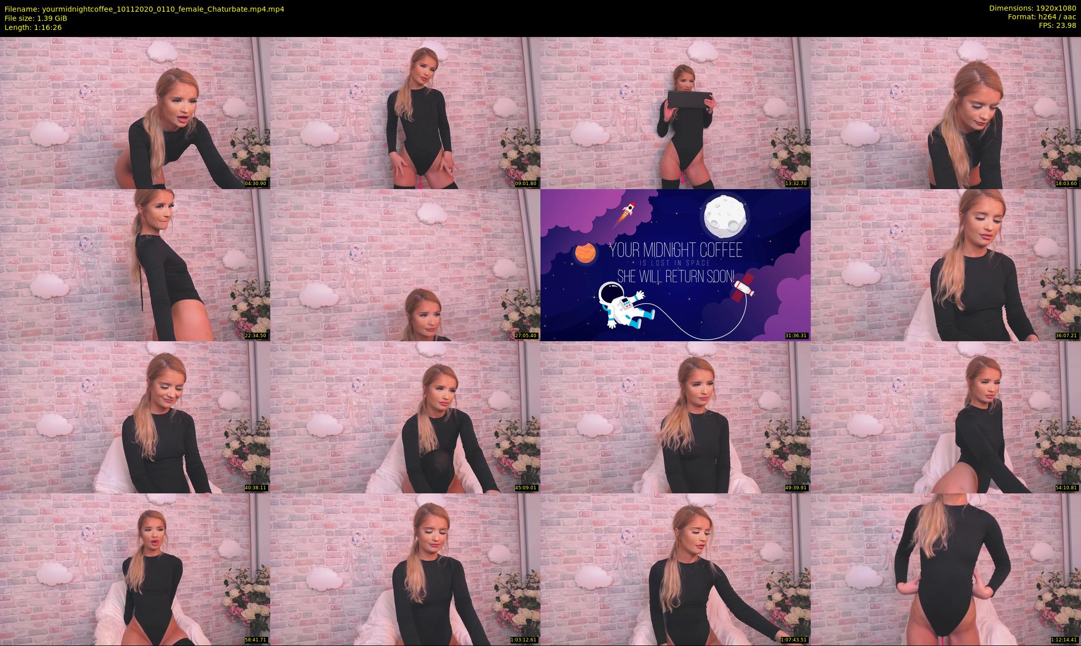 yourmidnightcoffee — 77 minute Chaturbate female cam show recording, 1080p, Nov 10, 2020