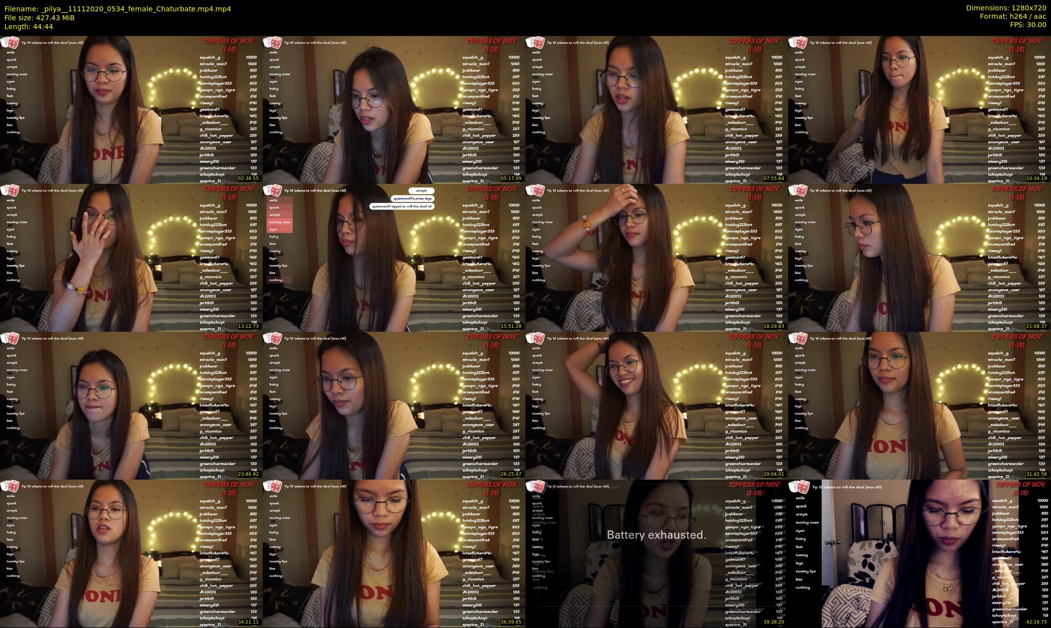 _pilya_ — 45 minute Chaturbate female cam show recording, 720p, Nov 11, 2020