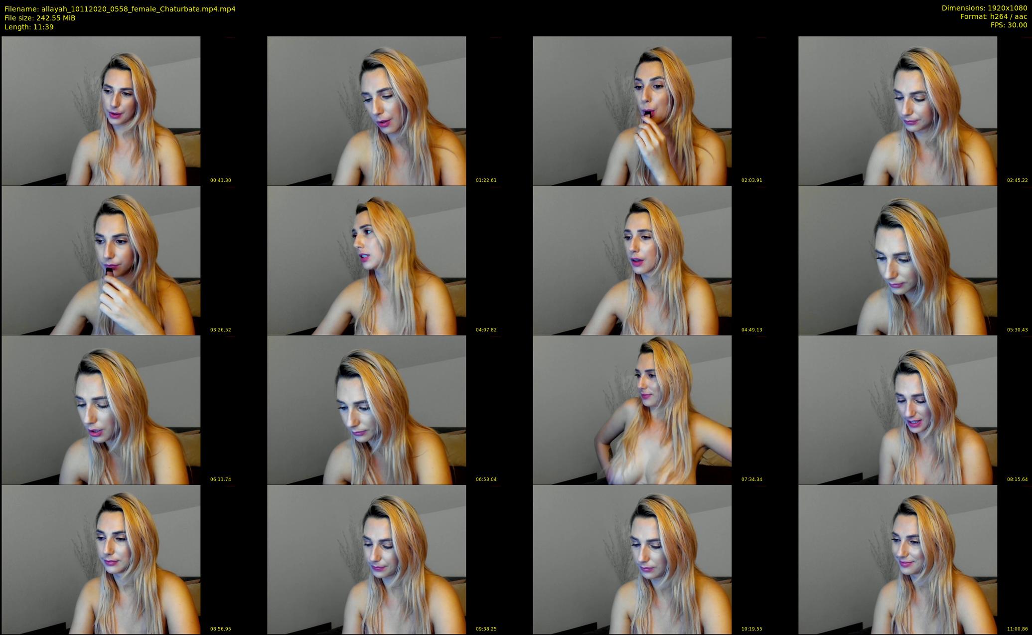 allayah — 12 minute Chaturbate female cam show recording, 1080p, Nov 10, 2020