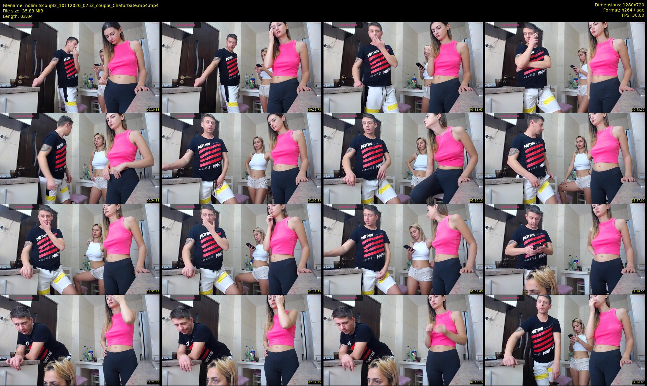 nolimitscoupl3 — 4 minute Chaturbate couple cam show recording, 720p, Nov 10, 2020