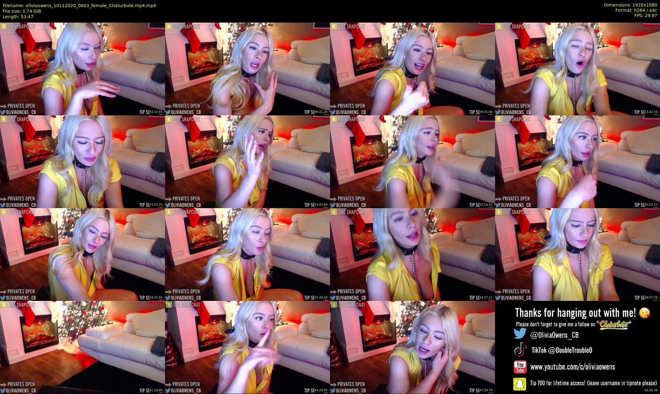 oliviaowens — 54 minute Chaturbate female cam show recording, 1080p, Nov 10, 2020
