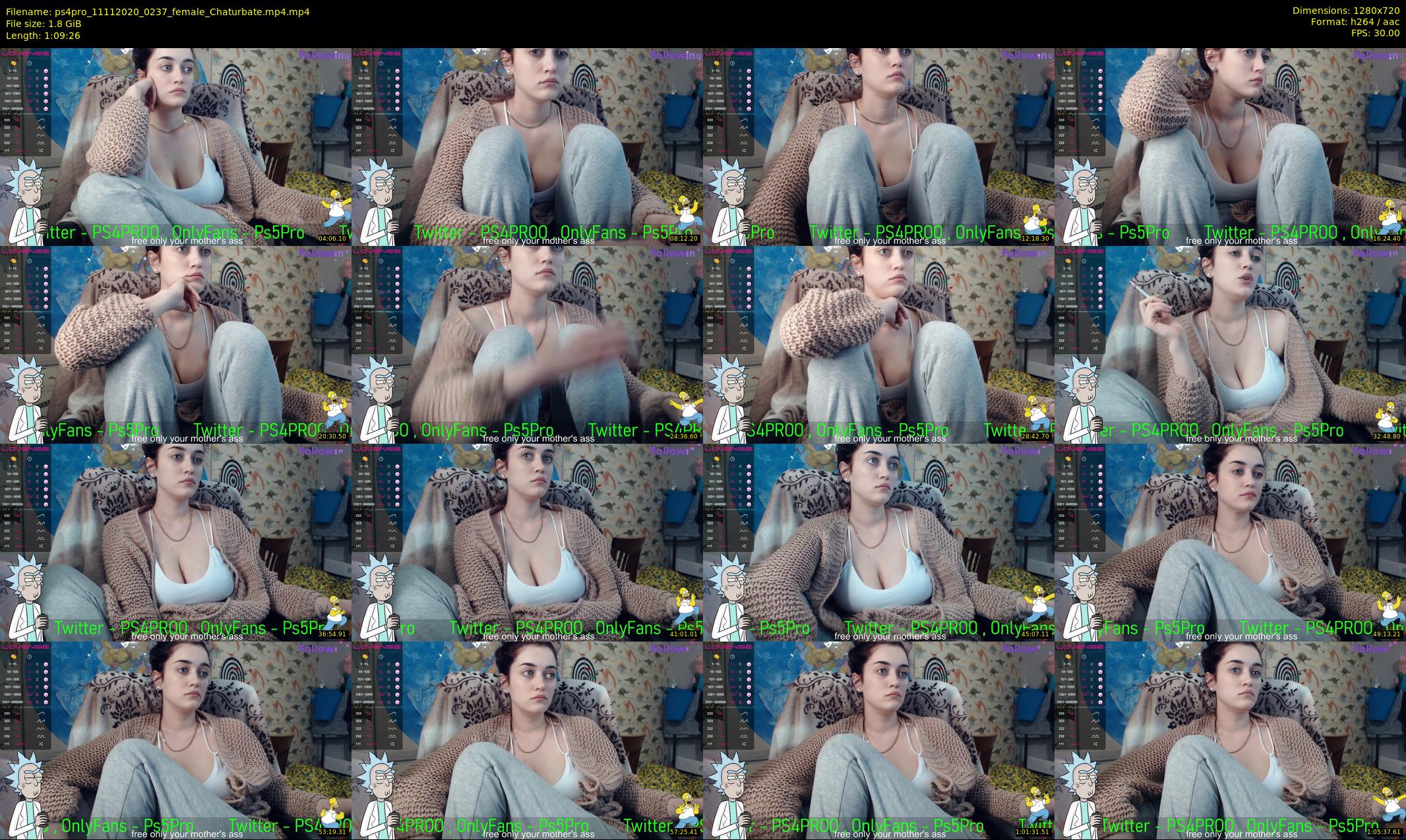 ps4pro — 70 minute Chaturbate female cam show recording, 720p, Nov 11, 2020