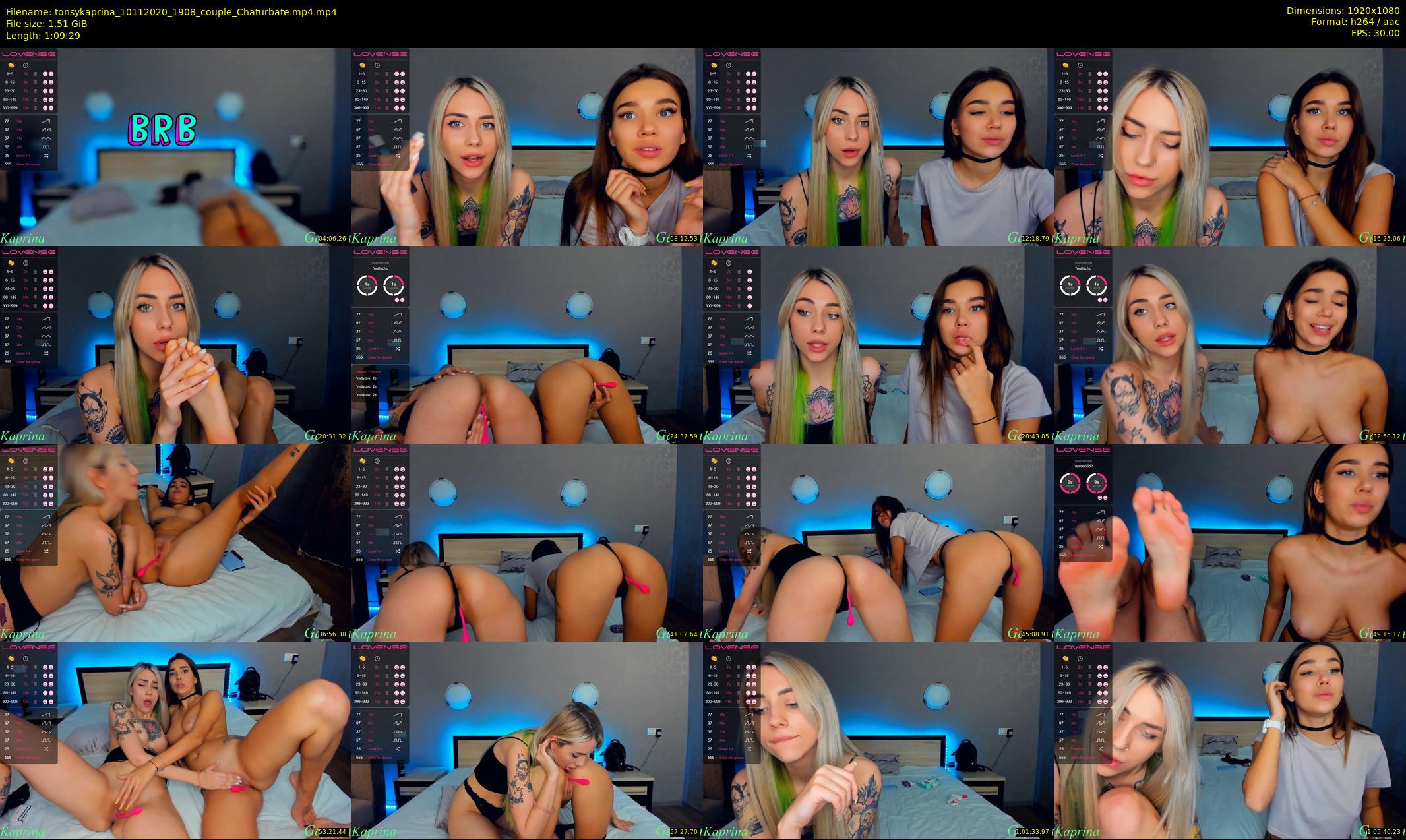 tonsykaprina — 70 minute Chaturbate couple cam show recording, 1080p, Nov 10, 2020