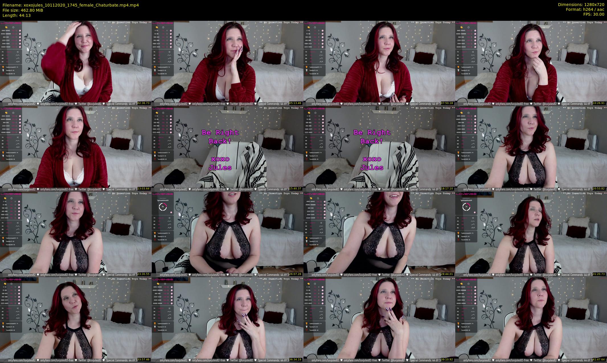 xoxojules — 45 minute Chaturbate female cam show recording, 720p, Nov 10, 2020