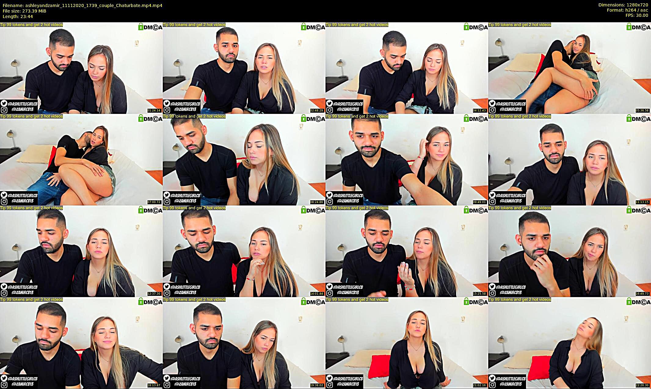 ashleyandzamir — 24 minute Chaturbate couple cam show recording, 720p, Nov 11, 2020