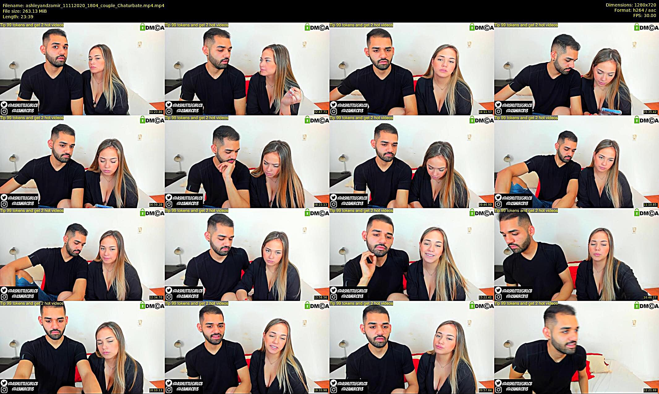ashleyandzamir — 24 minute Chaturbate couple cam show recording, 720p, Nov 11, 2020