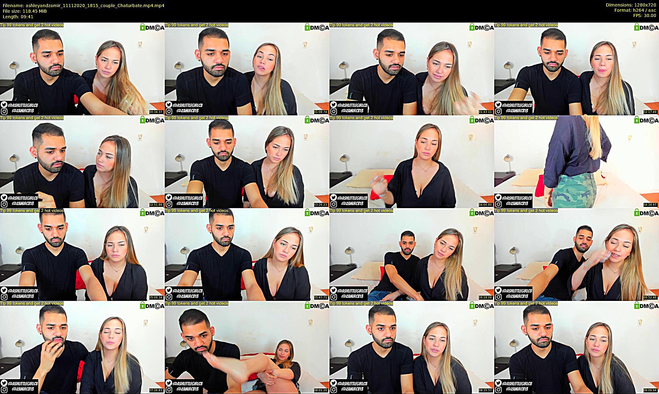 ashleyandzamir — 10 minute Chaturbate couple cam show recording, 720p, Nov 11, 2020