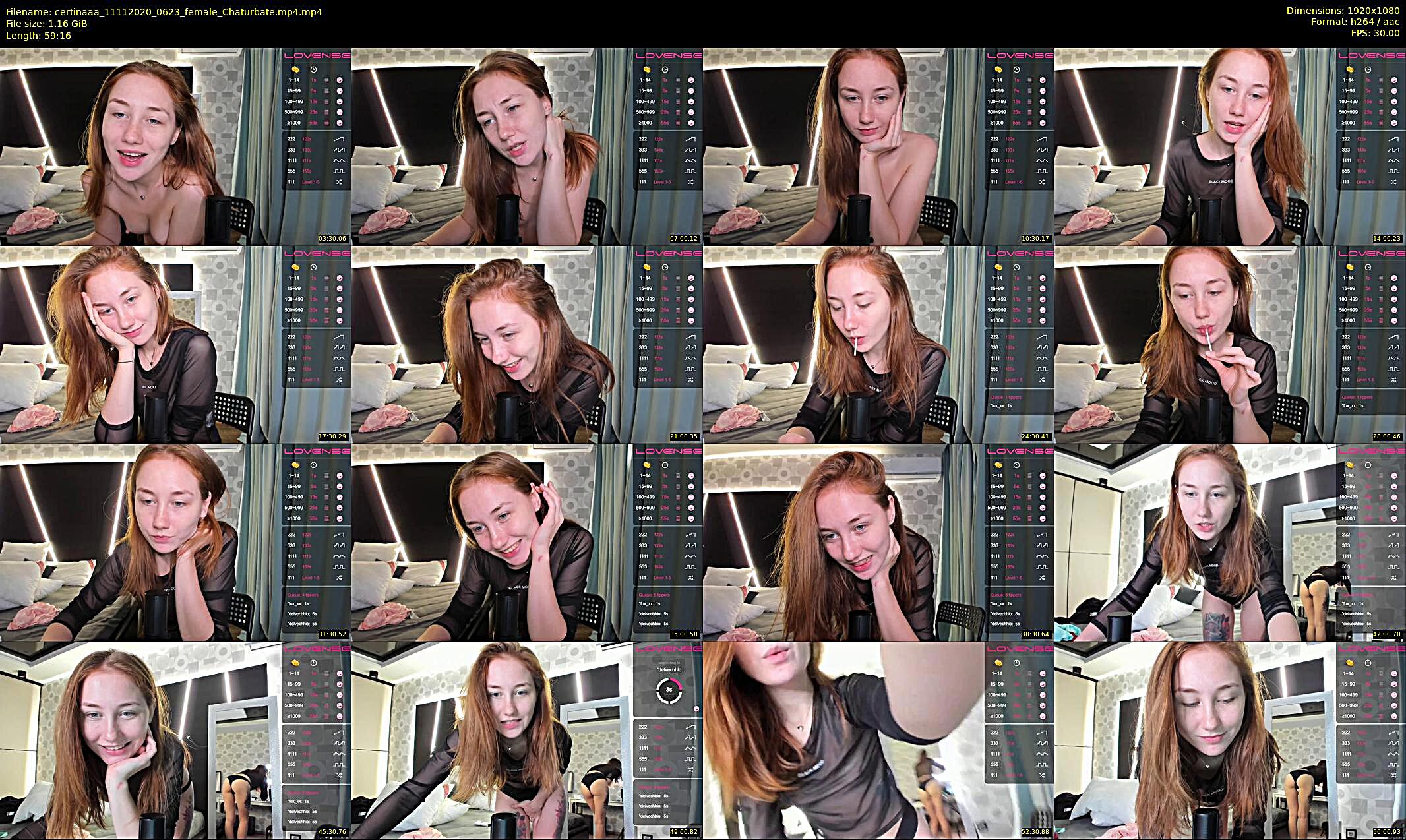 certinaaa — 22 minute Chaturbate female cam show recording, 1080p, Nov 11, 2020