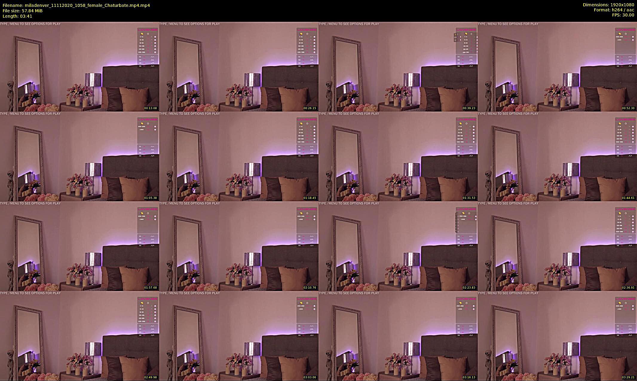 miladenver — 4 minute Chaturbate female cam show recording, 1080p, Nov 11, 2020
