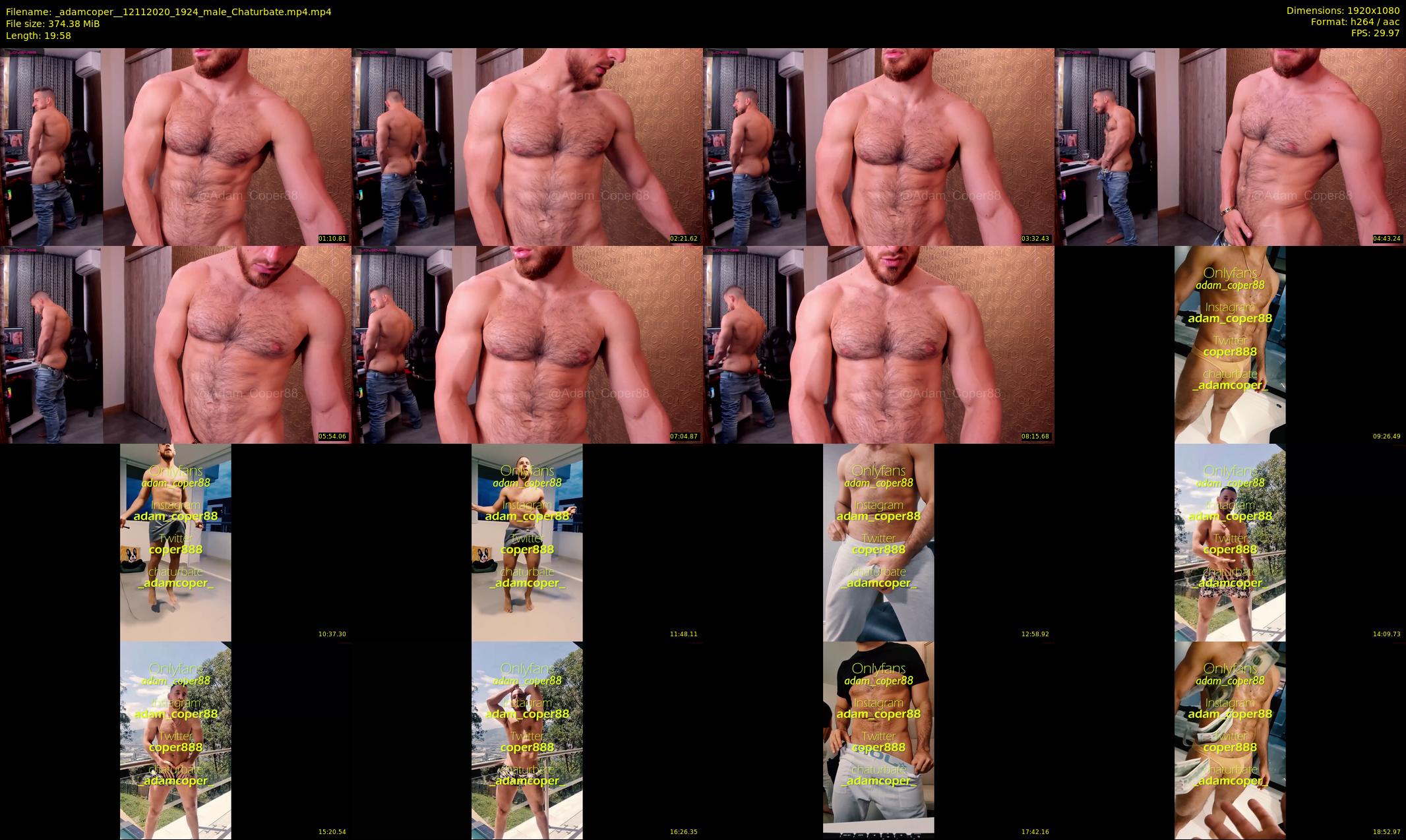_adamcoper_ — 20 minute Chaturbate male cam show recording, 1080p, Nov 12, 2020