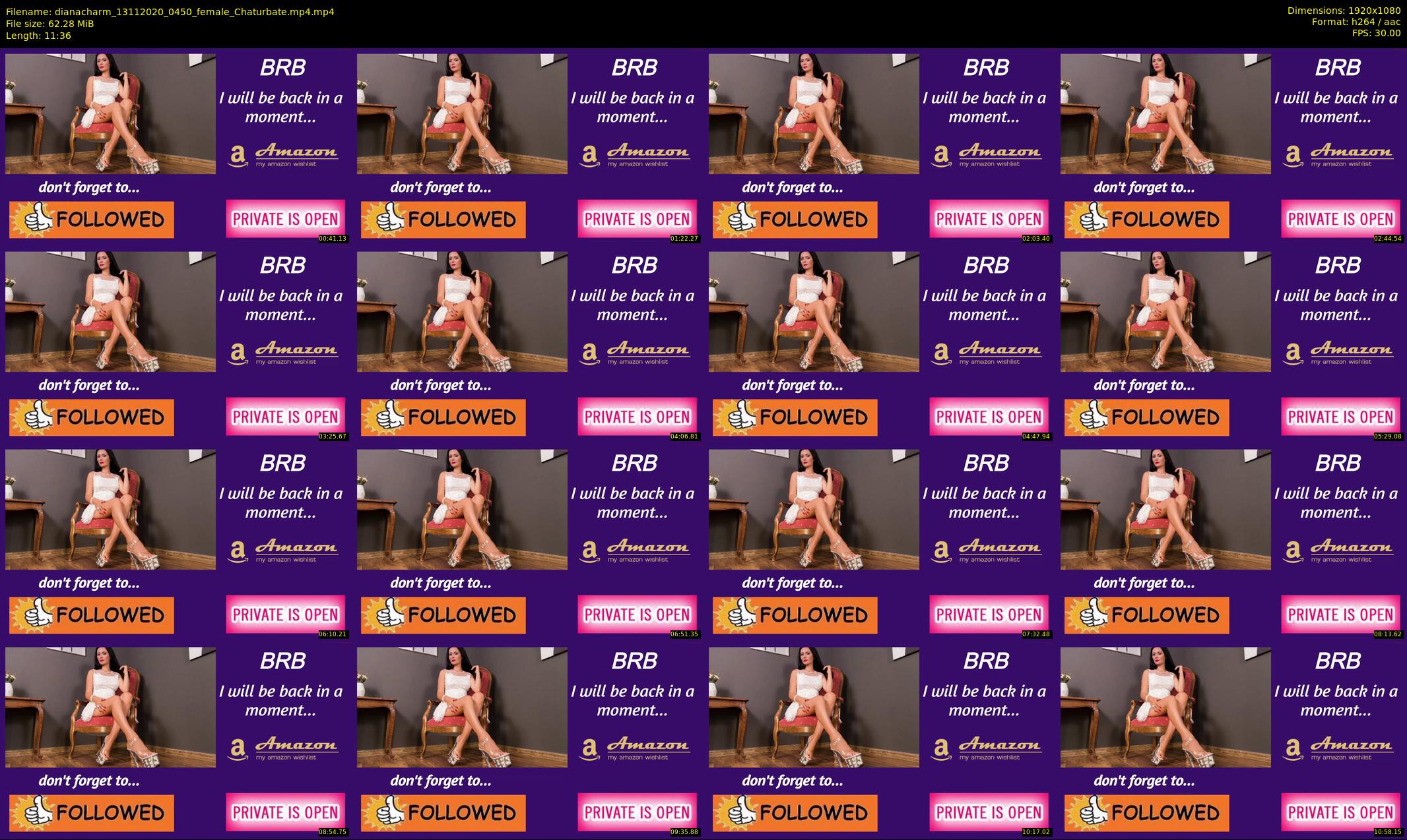 dianacharm — 12 minute Chaturbate female cam show recording, 1080p, Nov 13, 2020