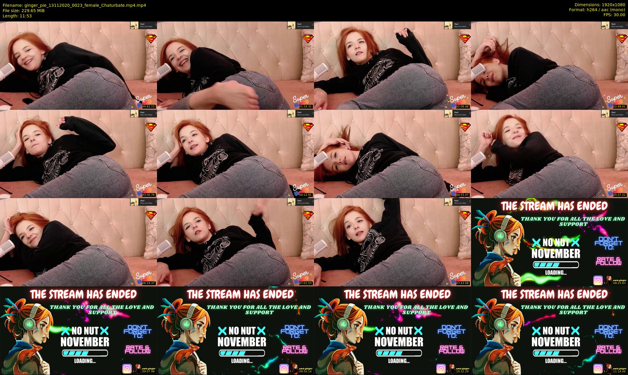 ginger_pie — 12 minute Chaturbate female cam show recording, 1080p, Nov 13, 2020