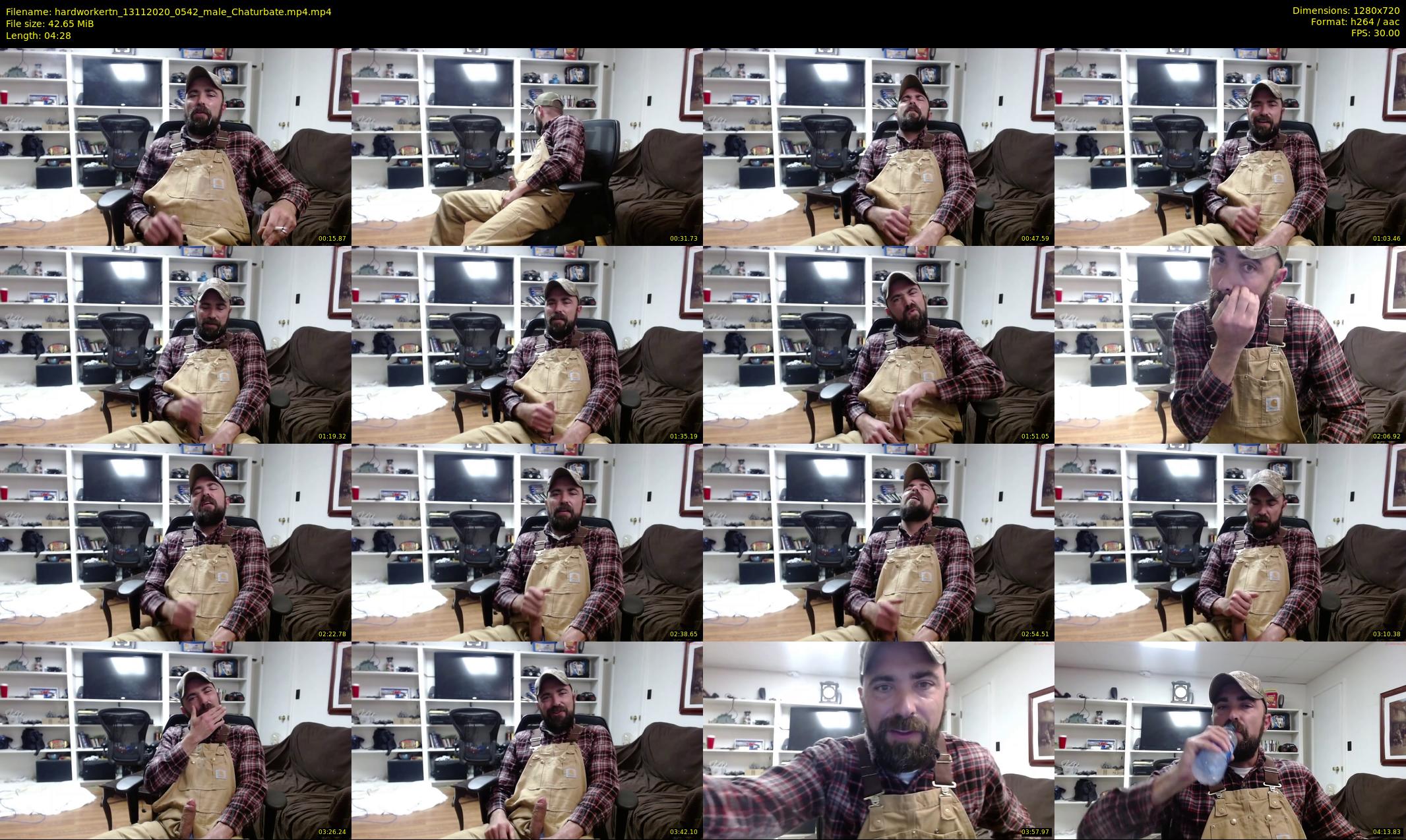 hardworkertn — 5 minute Chaturbate male cam show recording, 720p, Nov 13, 2020