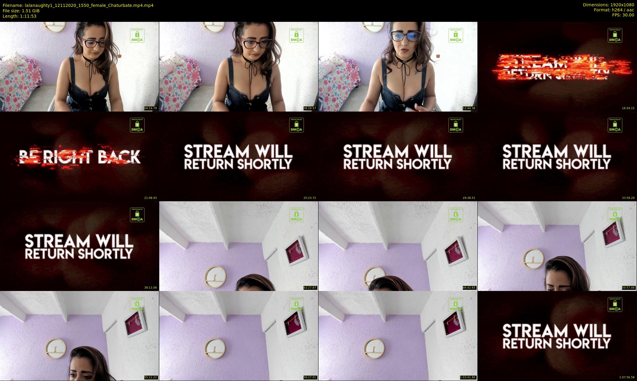 lalanaughty1 — 72 minute Chaturbate female cam show recording, 1080p, Nov 12, 2020