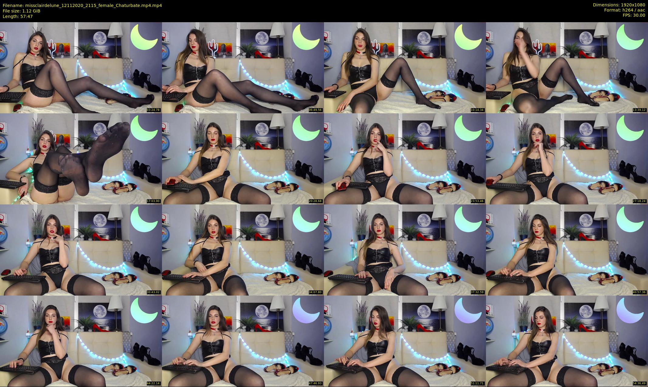 missclairdelune — 58 minute Chaturbate female cam show recording, 1080p, Nov 12, 2020