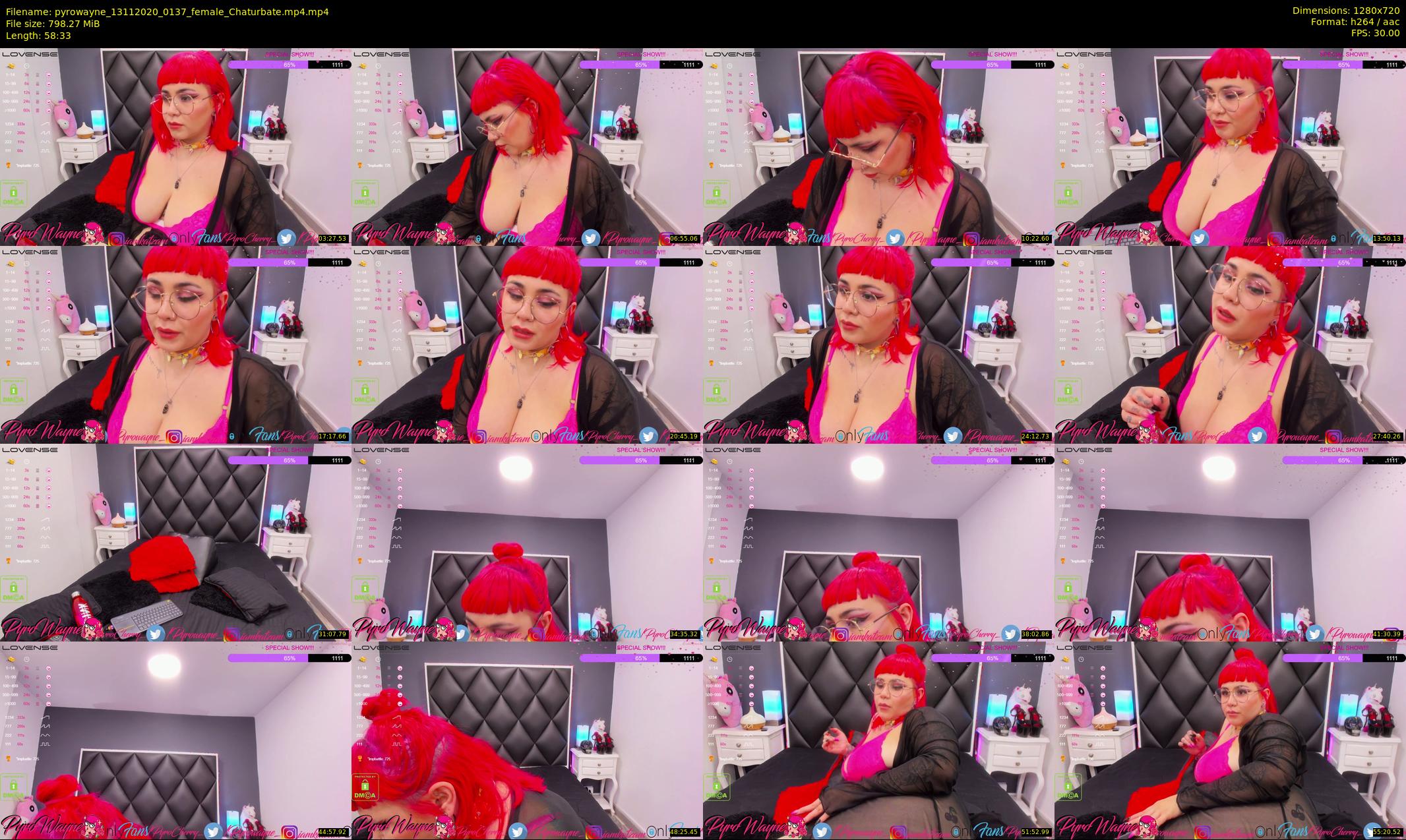 pyrowayne — 59 minute Chaturbate female cam show recording, 720p, Nov 13, 2020