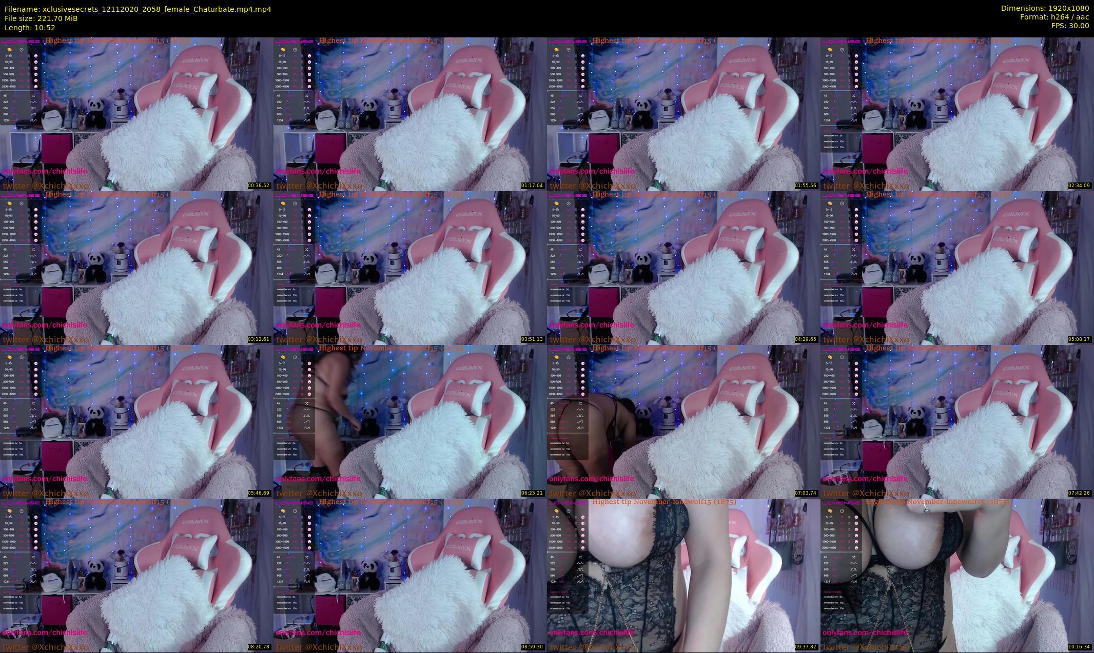 xclusivesecrets — 11 minute Chaturbate female cam show recording, 1080p, Nov 12, 2020