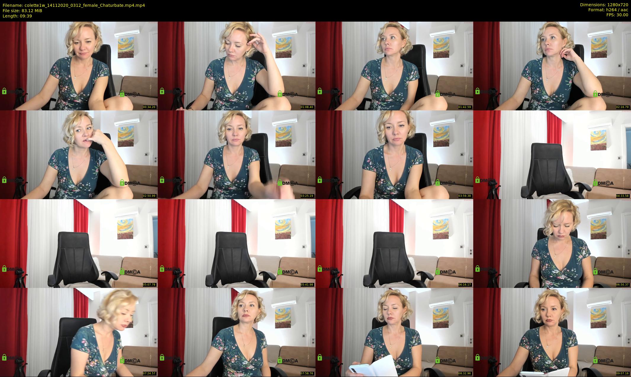 colette1w — 10 minute Chaturbate female cam show recording, 720p, Nov 14, 2020