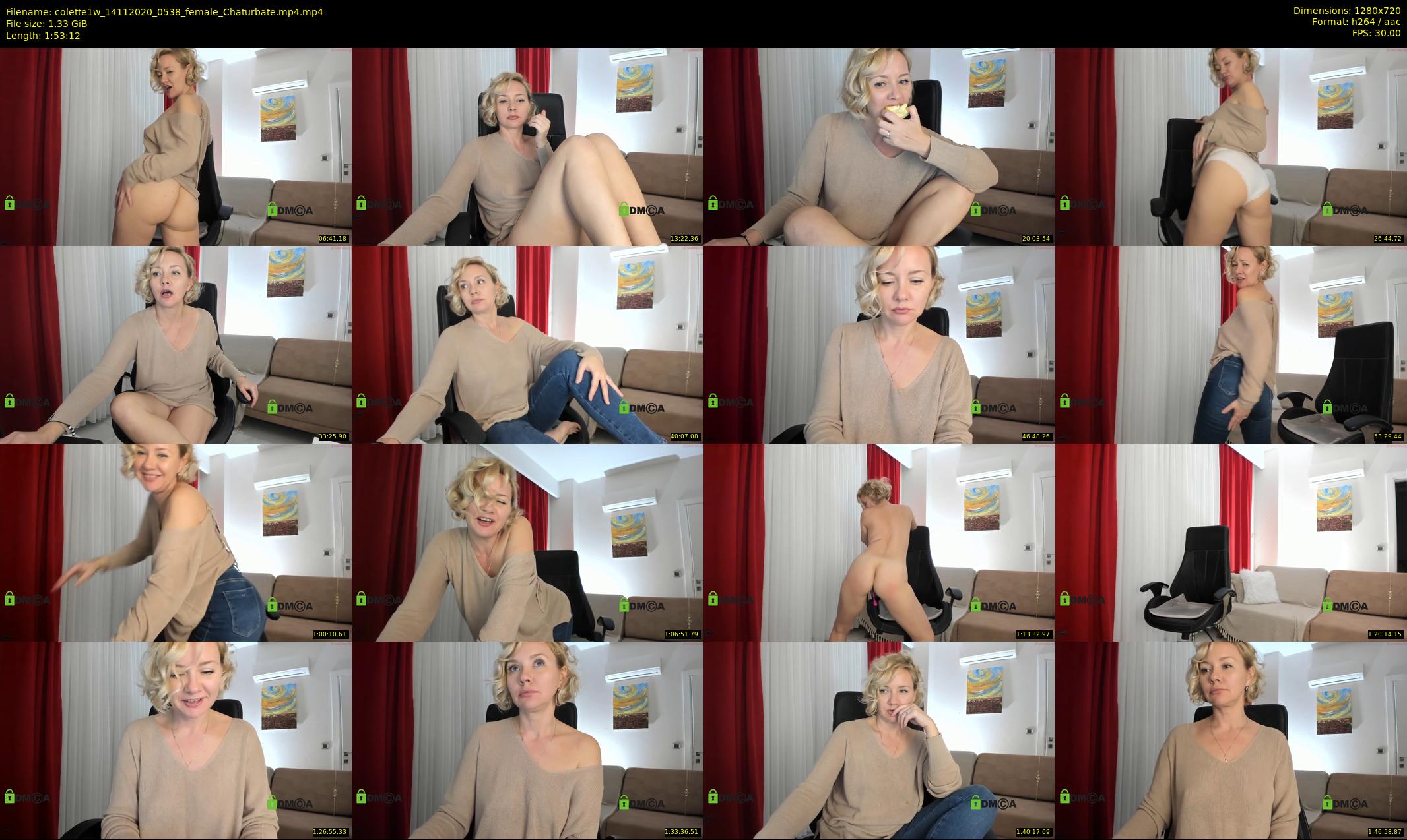 colette1w — 114 minute Chaturbate female cam show recording, 720p, Nov 14, 2020