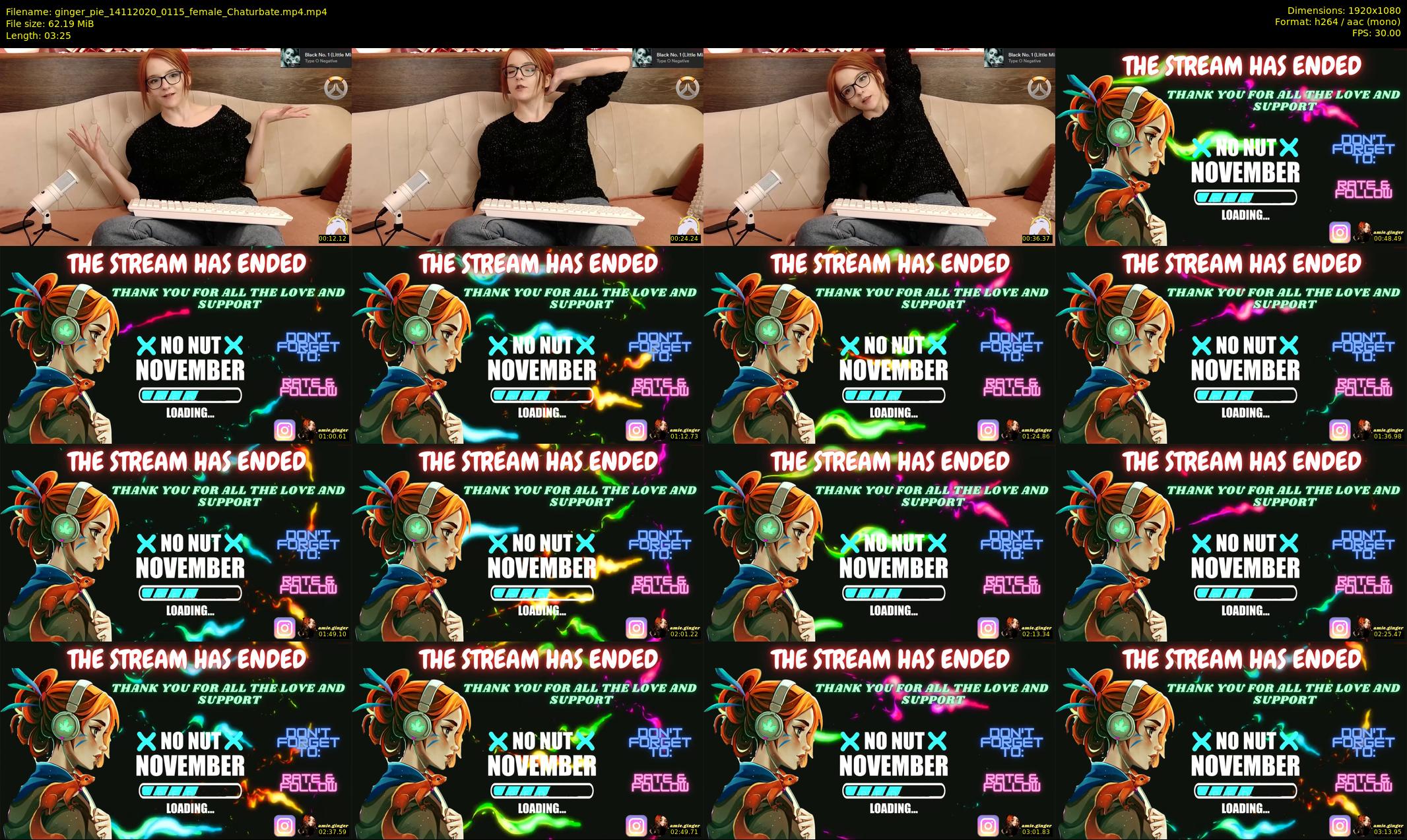ginger_pie — 4 minute Chaturbate female cam show recording, 1080p, Nov 14, 2020
