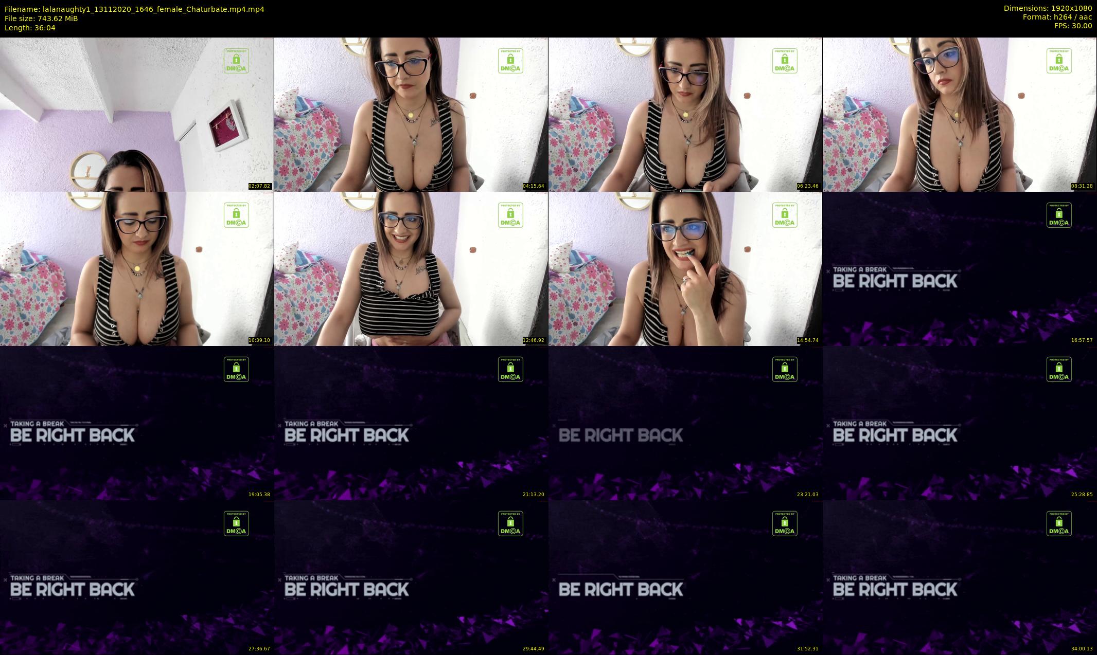 lalanaughty1 — 37 minute Chaturbate female cam show recording, 1080p, Nov 13, 2020
