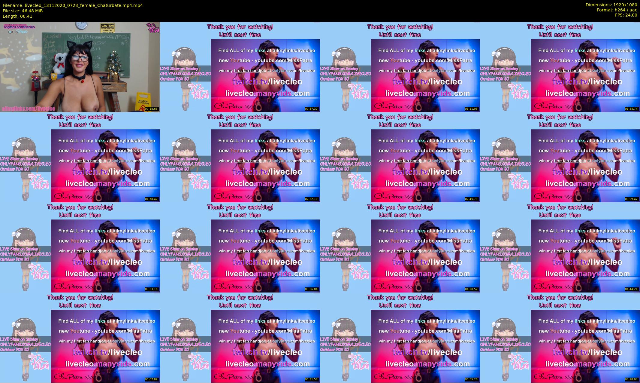 livecleo — 7 minute Chaturbate female cam show recording, 1080p, Nov 13, 2020