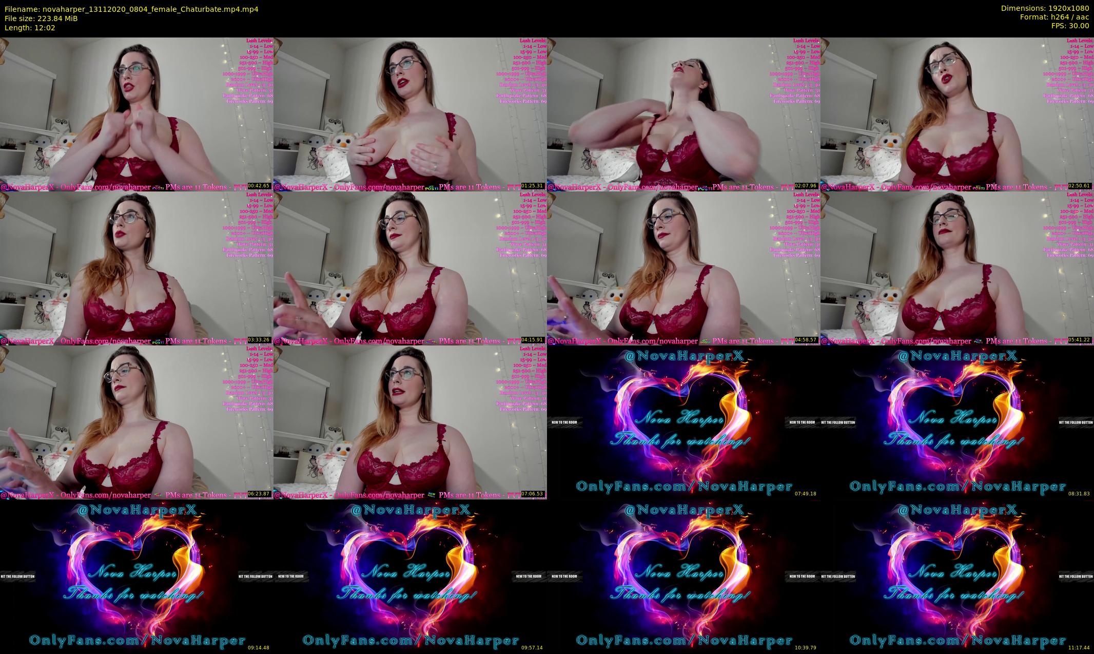 novaharper — 13 minute Chaturbate female cam show recording, 1080p, Nov 13, 2020
