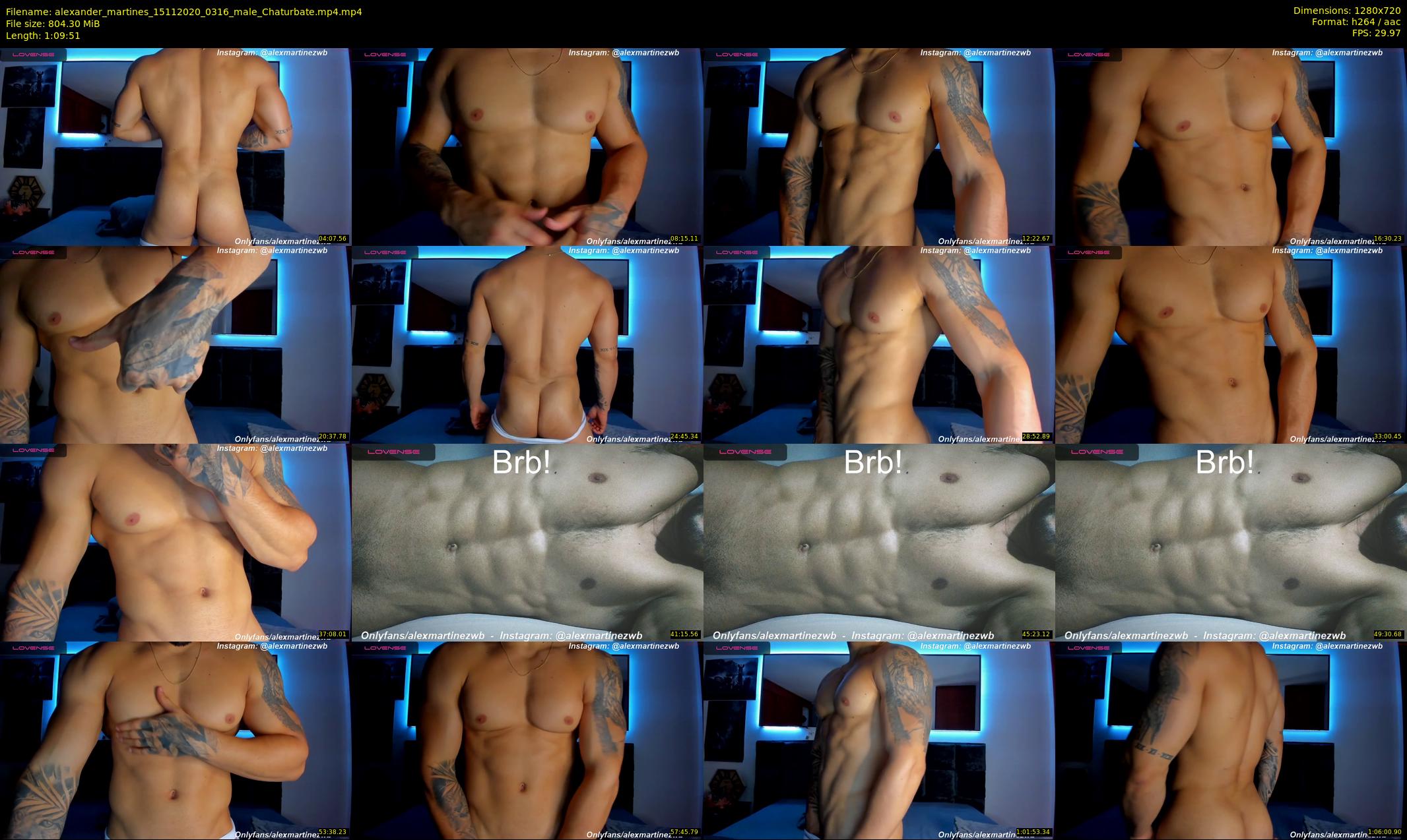 alexander_martines — 70 minute Chaturbate male cam show recording, 720p, Nov 15, 2020
