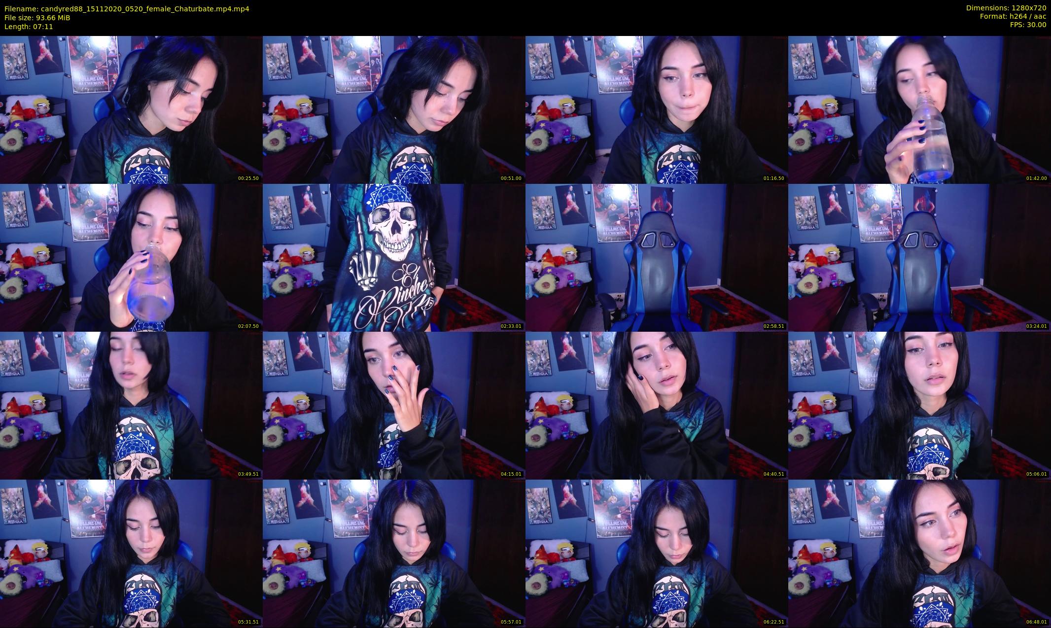 candyred88 — 8 minute Chaturbate female cam show recording, 720p, Nov 15, 2020