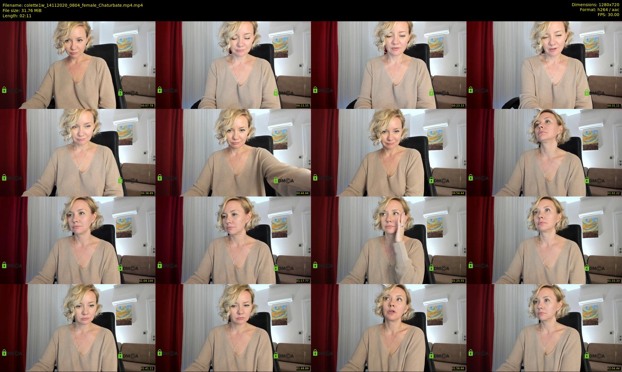 colette1w — 3 minute Chaturbate female cam show recording, 720p, Nov 14, 2020