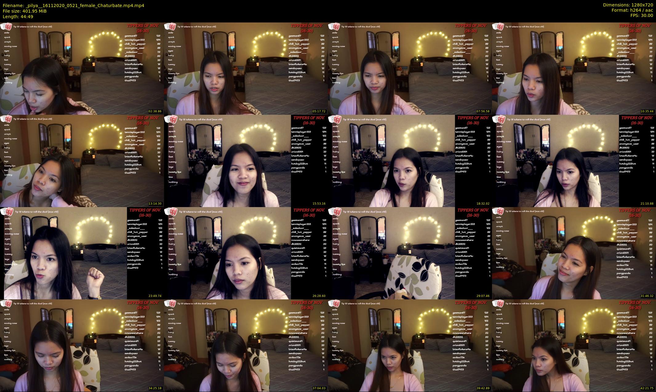 _pilya_ — 45 minute Chaturbate female cam show recording, 720p, Nov 16, 2020