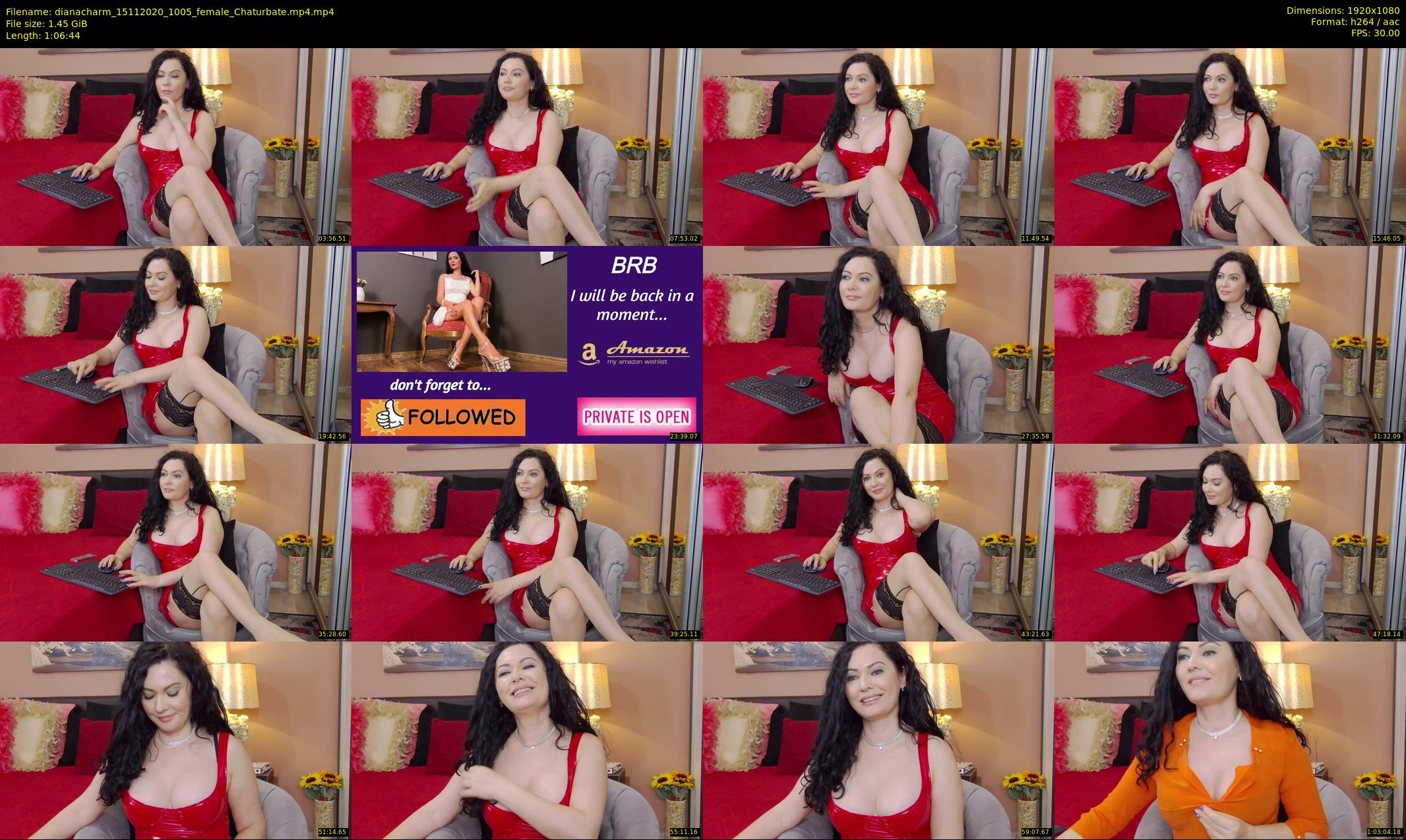 dianacharm — 67 minute Chaturbate female cam show recording, 1080p, Nov 15, 2020