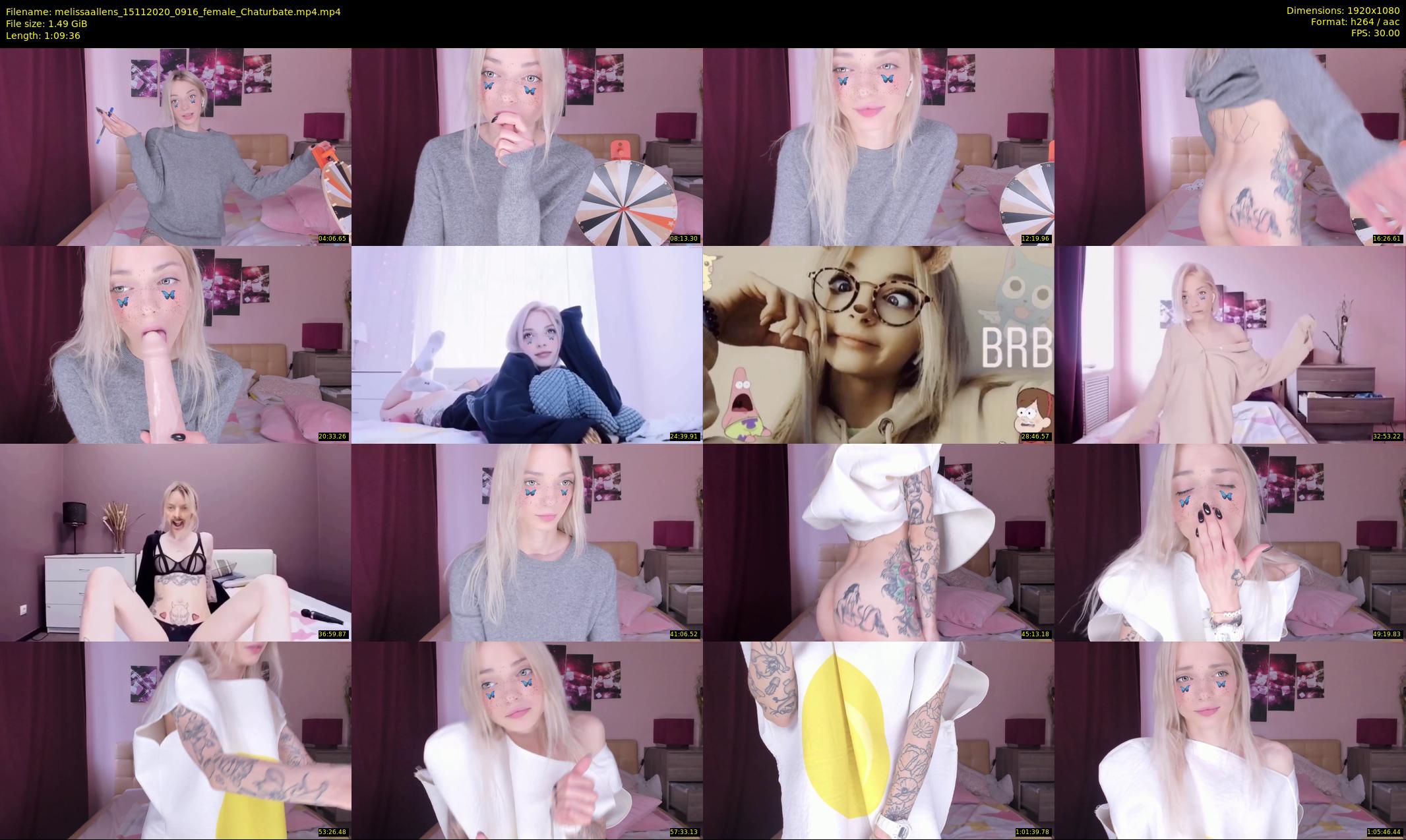 melissaallens — 70 minute Chaturbate female cam show recording, 1080p, Nov 15, 2020