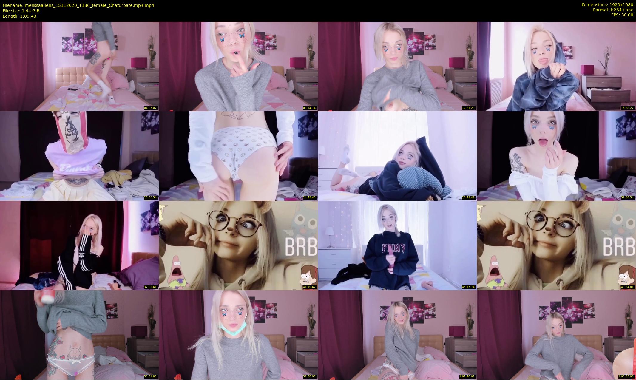 melissaallens — 70 minute Chaturbate female cam show recording, 1080p, Nov 15, 2020