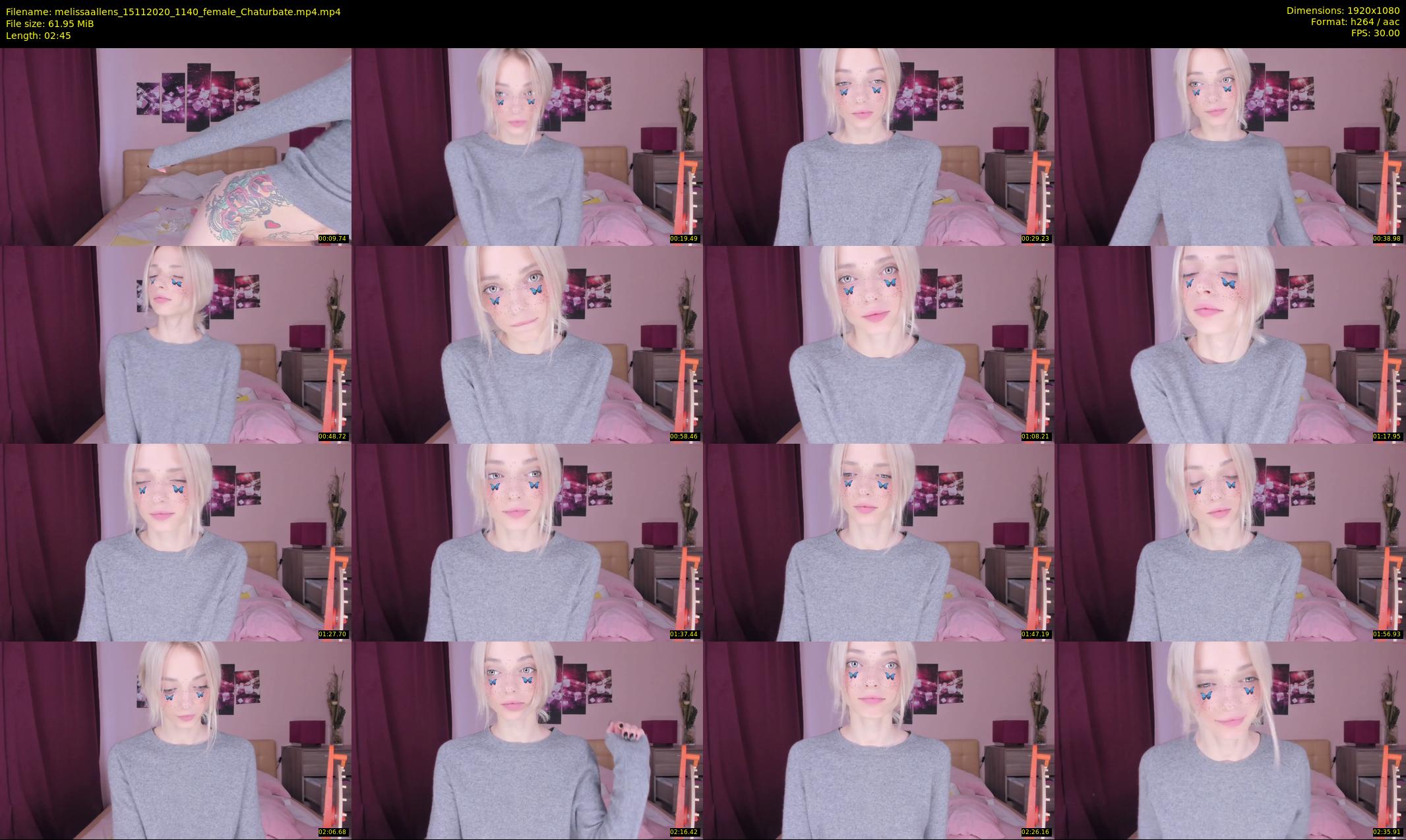 melissaallens — 3 minute Chaturbate female cam show recording, 1080p, Nov 15, 2020